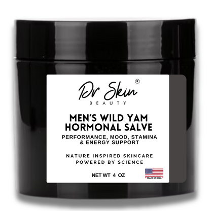 MEN'S WILD YAM HORMONAL SALVE (PEPPERMINT) 4oz | Testosterone Support for Energy, Stamina, Strength, and Mood Boost